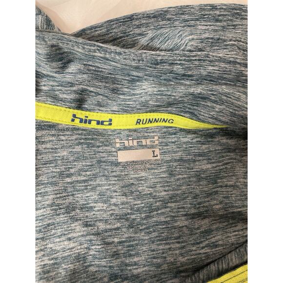 Hind Women's 1/4 Zip Large Cropped Running Jacket Blue Athletic Thumb Hole - Picture 6 of 6